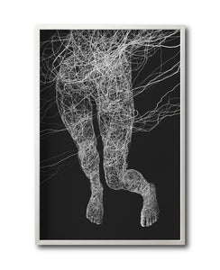 Cuadro Decorativo Roots 010 - Piernas Abstractas Blanco y Negro