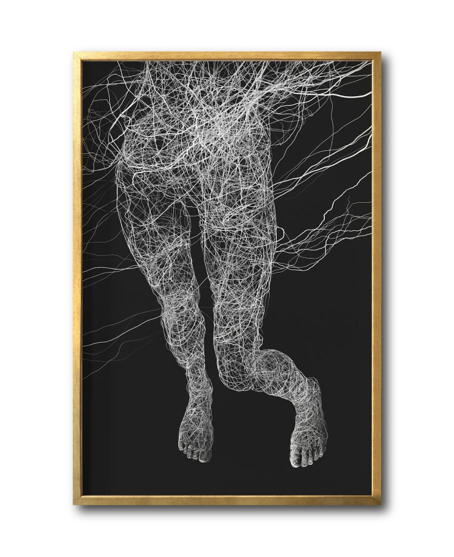 Cuadro Decorativo Roots 010 - Piernas Abstractas Blanco y Negro