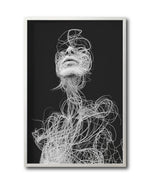 Cargar imagen en el visor de la galería, Cuadro Decorativo Roots 012 - Silueta Femenina Abstracta Blanco y Negro
