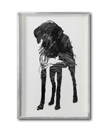 Cargar imagen en el visor de la galería, Cuadro Decorativo Roots 015 - Siluetea Perro Abstracto Blanco y Negro
