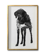 Cargar imagen en el visor de la galería, Cuadro Decorativo Roots 015 - Siluetea Perro Abstracto Blanco y Negro
